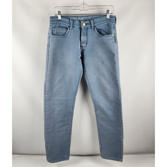 Vintage Genes Black Jeans Mens 30x31 Blue Straight Fit - Picture 1 of 9